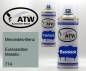 Preview: Mercedes-Benz, Euklassilber Metallic, 774: 400ml Sprühdose + 400ml Klarlack - Set, von ATW Autoteile West.